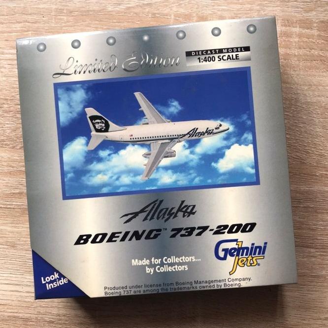 Diecast Pesawat Boeing 737-200 (Alaska) - Gemini Jets