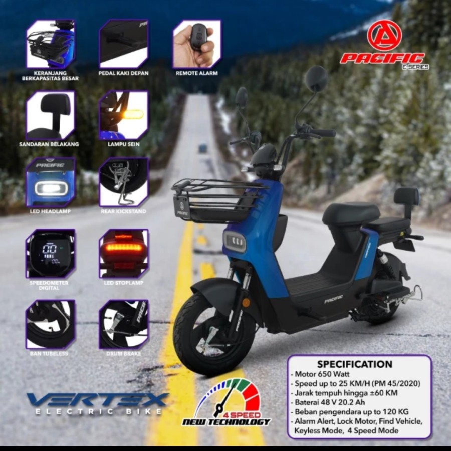 SEPEDA LISTRIK PACIFIC VERTEX