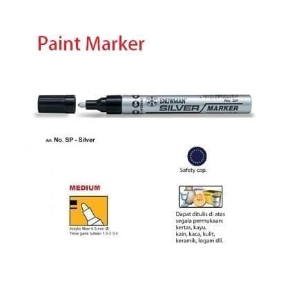 

Snowman SP-12 Paint Marker Silver ( IRRA STORE )