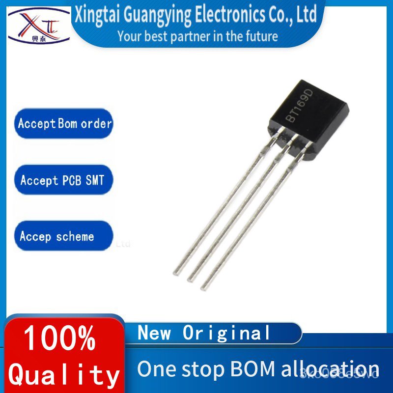 ✅&50PCS BT169D BT169 TO-92 Triacs Thyristor SCR 400V 9A 3-Pin SPT Transistor Triode New