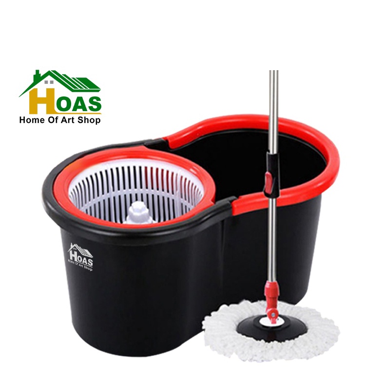Hanya hari Ini Hoas Spin Mop 360 Rotate Alat Pel Pembersih Lantai Super Rotary Pelan Praktis Alat Pe