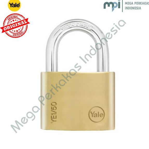 GEMBOK PADLOCK YALE YE1 50 126 Brass Padlock Essential Series