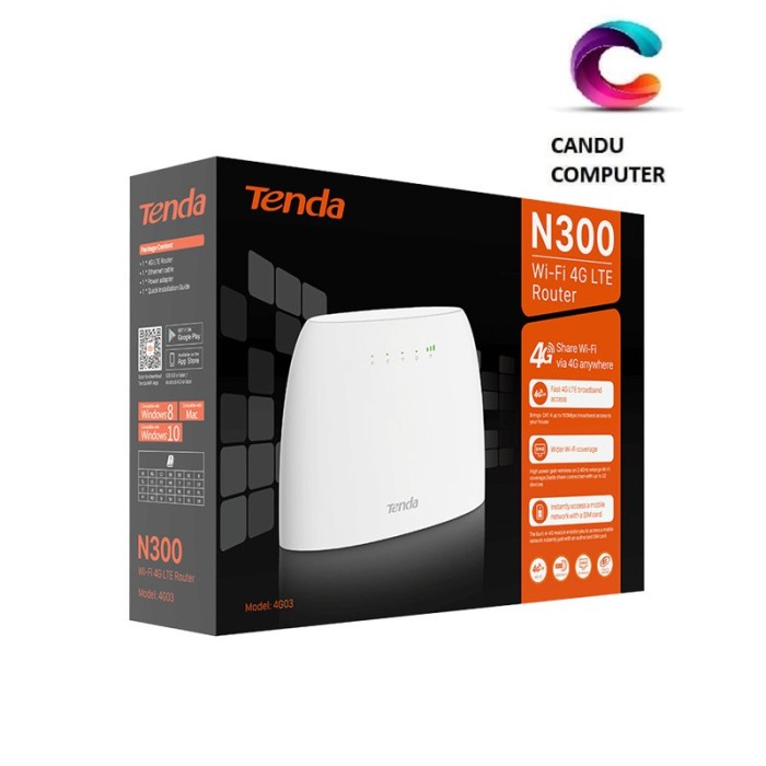 Terlaris Tenda 4G03 3G/4G/Lte Modem Router N300 Wifi