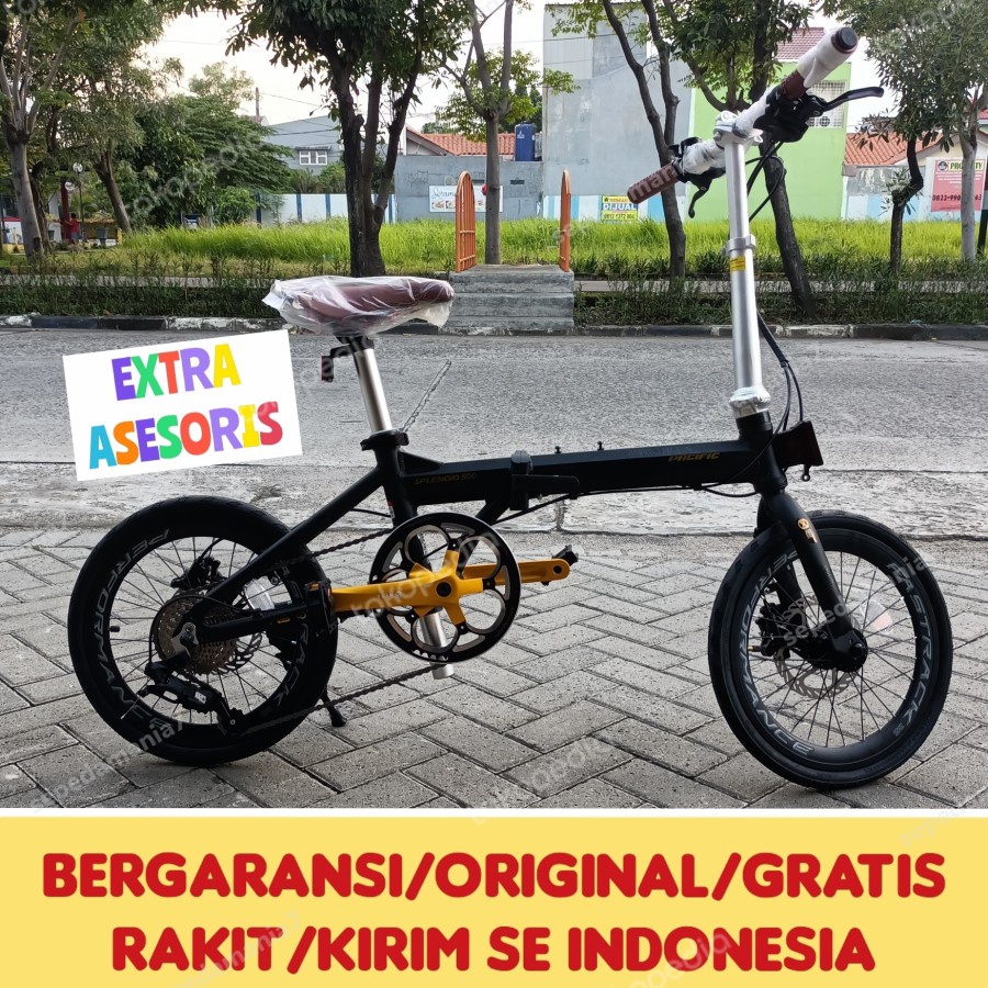 sepeda lipat 16/20 PACIFIC SPLENDID 500 ALLOY HYDROLIC garansi 5 tahun - ukuran 16 inch