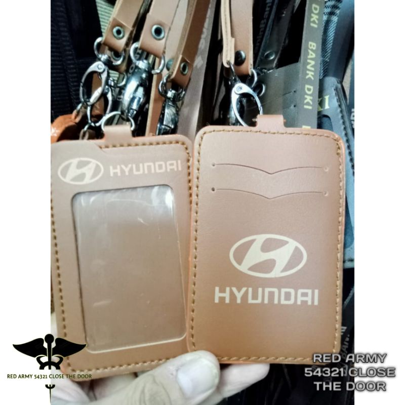 

ID Card Holder Tali Lanyard Name Tag Logo HYUNDAI