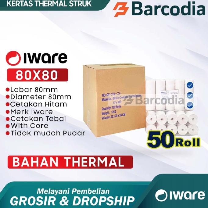 

( 1 Dus ) Kertas Printer Thermal 80X80 Mm - 80Mm - 80X80Mm Original