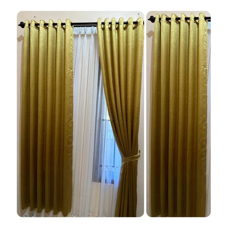 gorden polos coklat/gorden minimalis TERMURAH