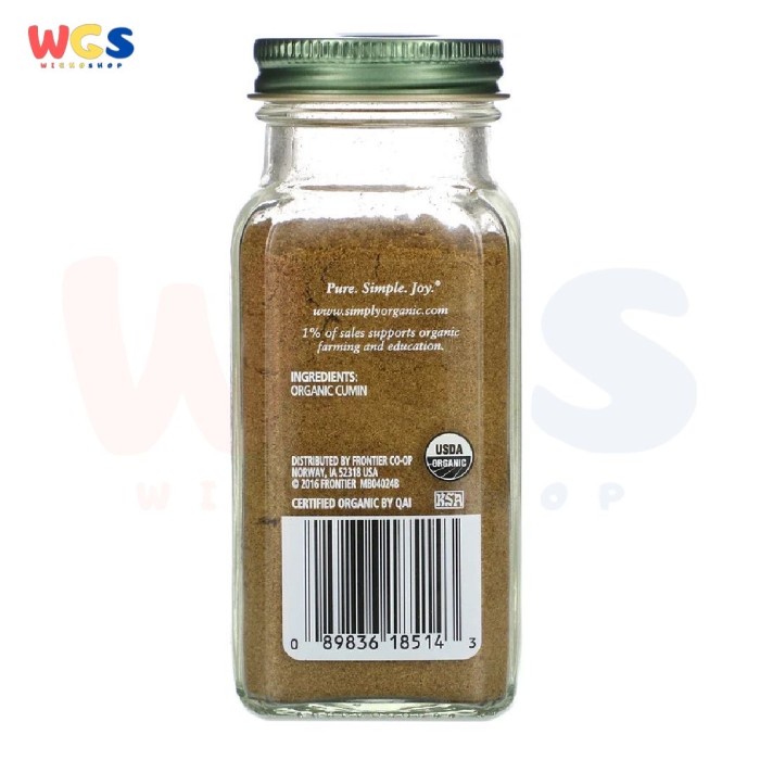 

Simply Organic Ground Cun Seed Spices 2.31oz 65g