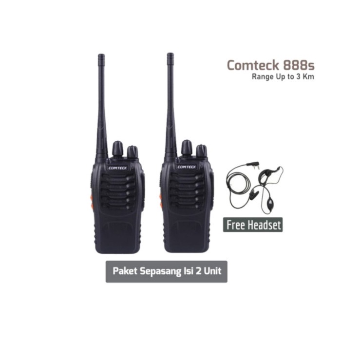 paket sepasang ht Handy Talkie Walkie Talkie Radio Comteck BF-888S original bergaransi termurah