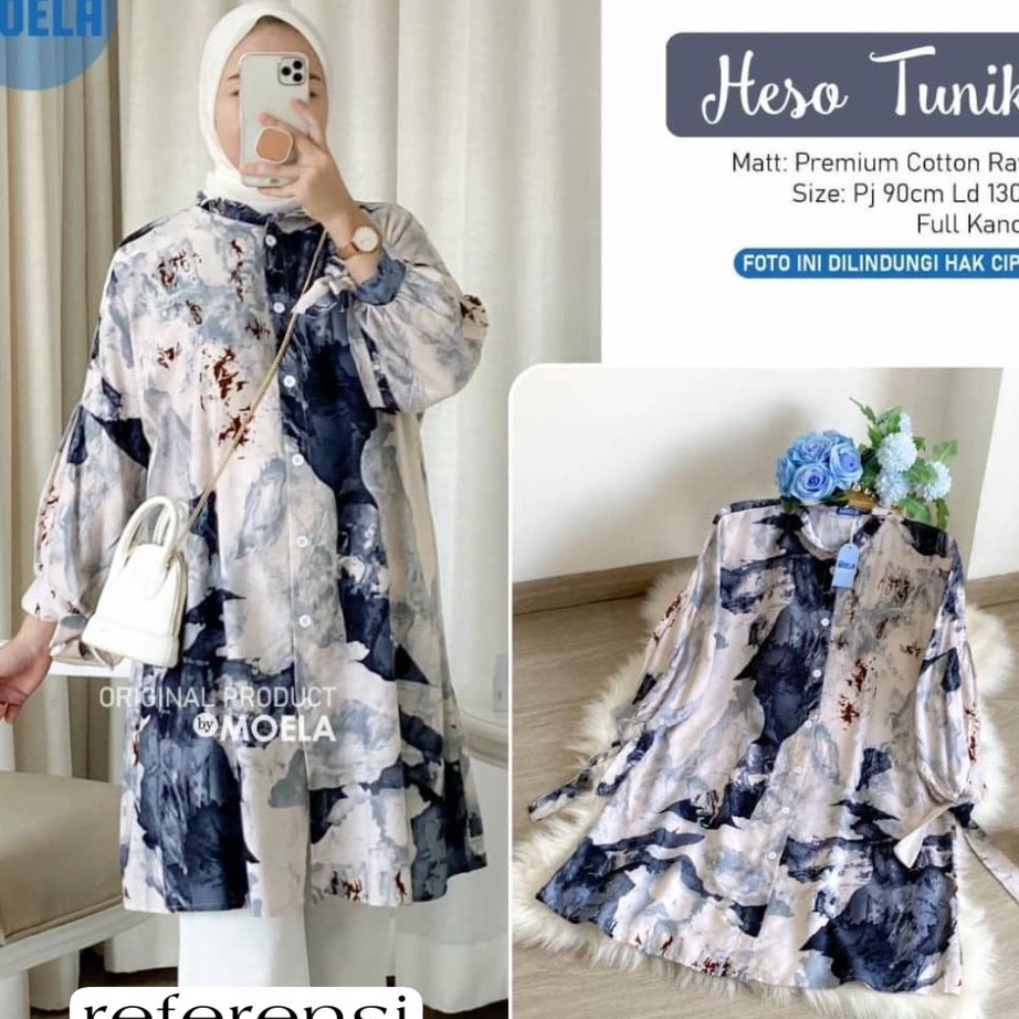 〆 XIV 6668 Tunik Jumbo Kekinian Terbaru 2021 Atasan Wanita Muslim Big Size (FREE MASKER) XL XXL XXXL