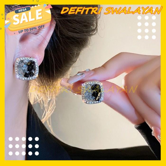 ANTING KRISTAL BATU HITAM ANTING WANITA TERLARIS