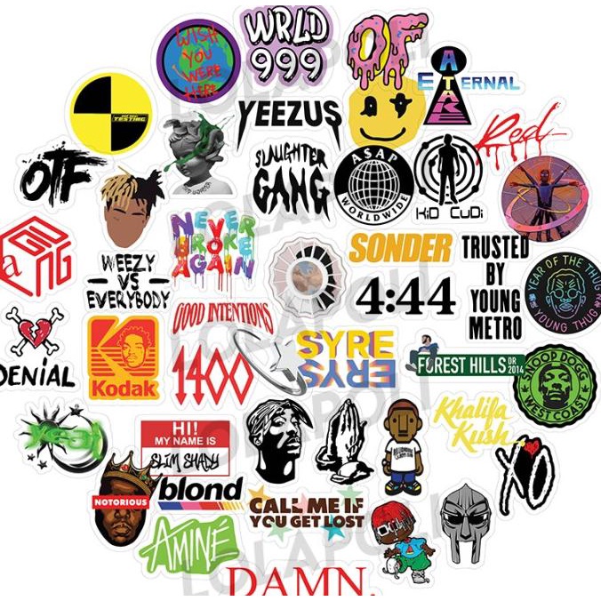

New Sticker Pack Aesthetic - Rap 40Pcs+