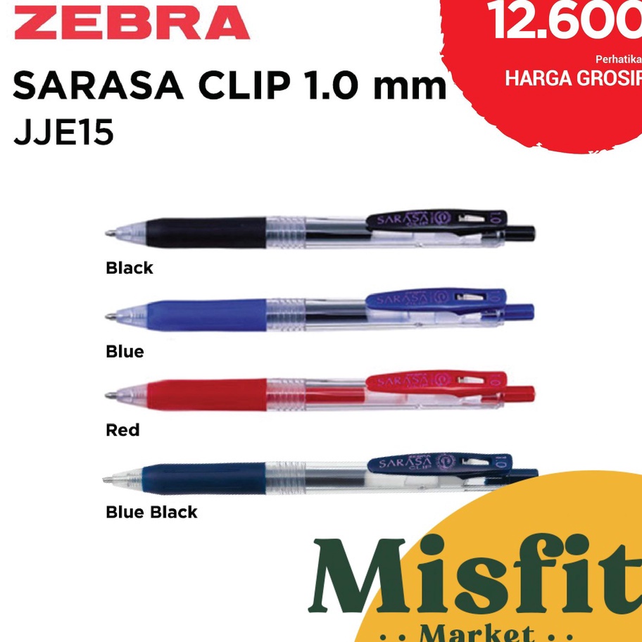 

VNDQ7866 Ready Stok ZEBRA SARASA CLIP JJE15 Gel Pen 1.0 mm Pulpen