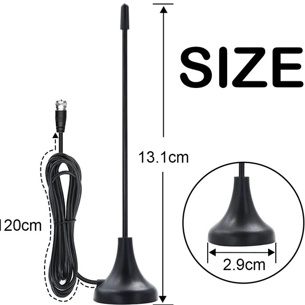 ❇JCK Antenna Ajaib DVBT2 Digital Antena 1.5 dBi Kabel 2.5 m ntena TV Digital DTA180 DVB-T2 High Gain