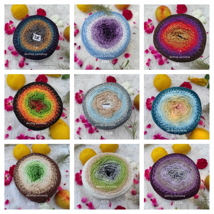 

BENANG RAJUT IMPOR YARNART FLOWERS MOONLIGHT DUA