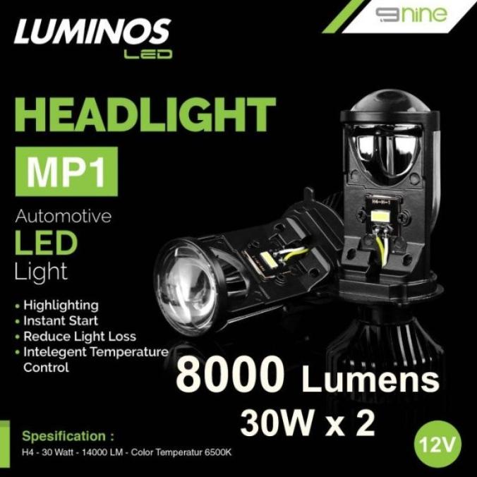 LAMPU LED UTAMA MOBIL PROJEKTOR MINI H4 HI LOW PROJI MINI LED LUMINOS