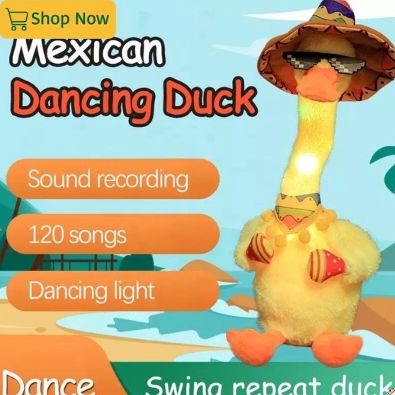 Terbaik.. (MI) Boneka Bebek Goyang Berbicara Merekam