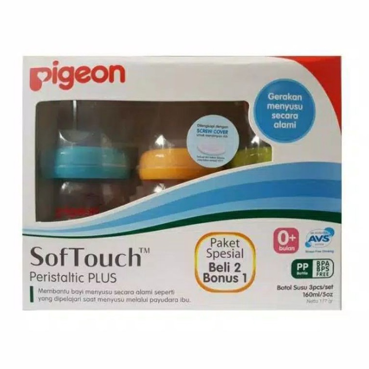 Harga Spesial.. (BUY 2 GET 1) PIGEON Botol Susu WIDE NECK PP / paket botol susu  / BOTOL SUSU PIGEON