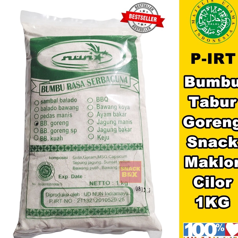 

BURUAN ORDER GAN Bumbu Goreng Martabak Telor, Cilor, Kebab Telor 1kg, repack 500gr
