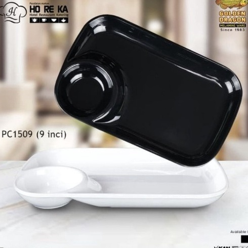 ⋆rrc【 Piring Sekat Rounded 9 Inch Golden Dragon PC1509 ✹