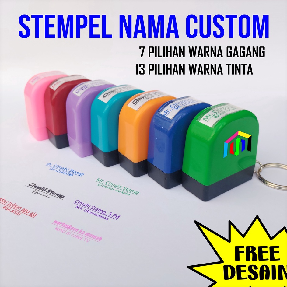 

TNGP6271 ORIGINAL% STEMPEL NAMA DOKTER Gantungan Kunci 3x1 CM