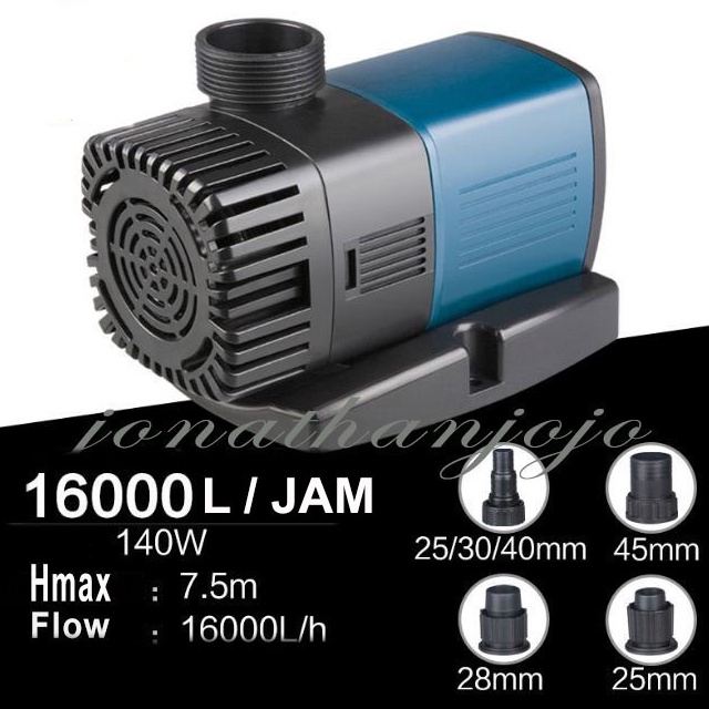 Recomended.. Sunsun JTP 16000 Liter/Jam Original Pompa Low watt aquarium kolam ikan koi Frequency Pu