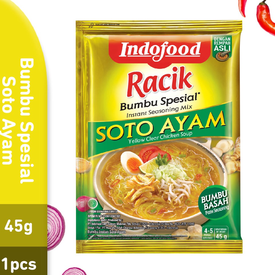 

☈➸❋✦ Indofood Racik Bumbu Spesial Soto Ayam 45g - 1pcs Best