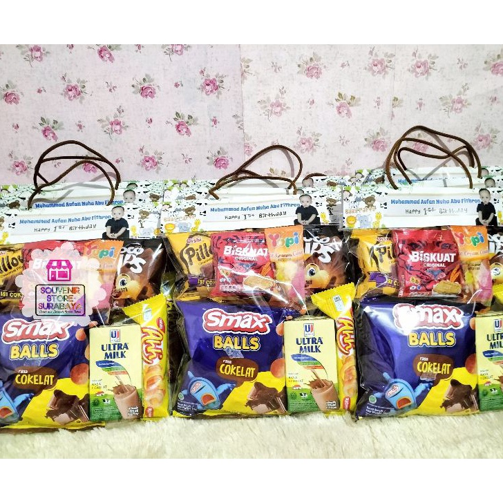 

ㄷ IX 8563 Paket snack Biskuat / Paket Snack Ultah / Snack Ultah Kemas Hangtag / Bingkisan Ultah Murah / Hampers Snack Anak / Paket Snack Ulang Tahun / Snack Ultah Surabaya COD✔️ ♚