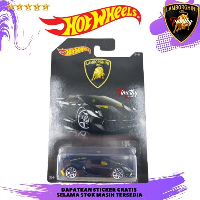 Hot Wheels Lamborghini Sesto Elemento Lamborghini Series Hitam Kuning