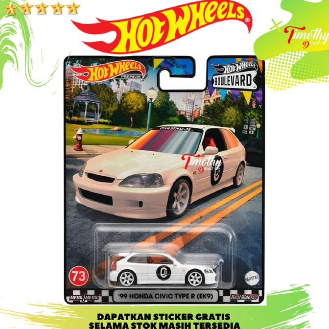 Hot Wheels Premium Boulevard 99 Honda Civic Type R EK9 Putih