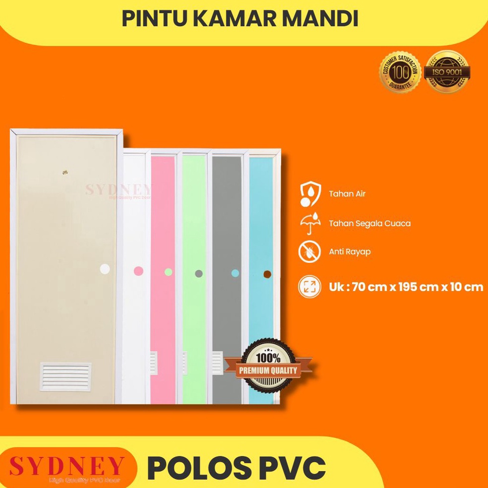 BOOMING. Pintu Kamar Mandi PVC Tebal Polos - Sydney