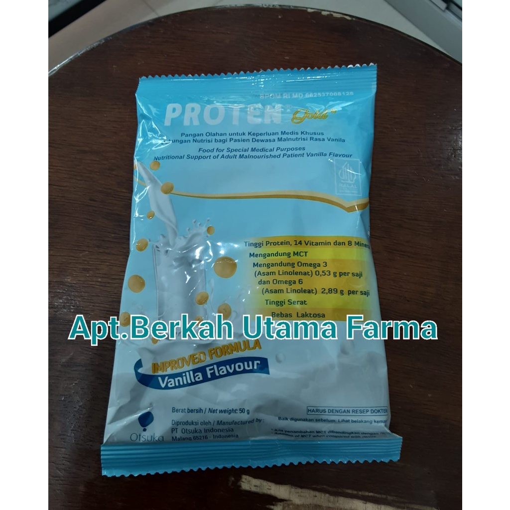 Proten Gold Vanila Sachet 52 gr - Susu Protein
