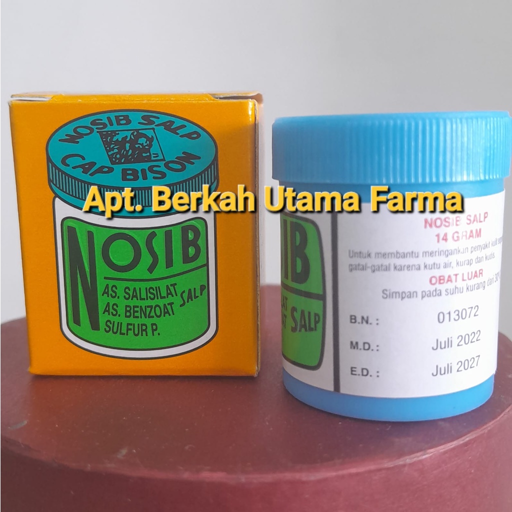 Salep nosib 14gr - meringankan penyakit kulit seperti panu,gatal,kutu air,kurap,kudis