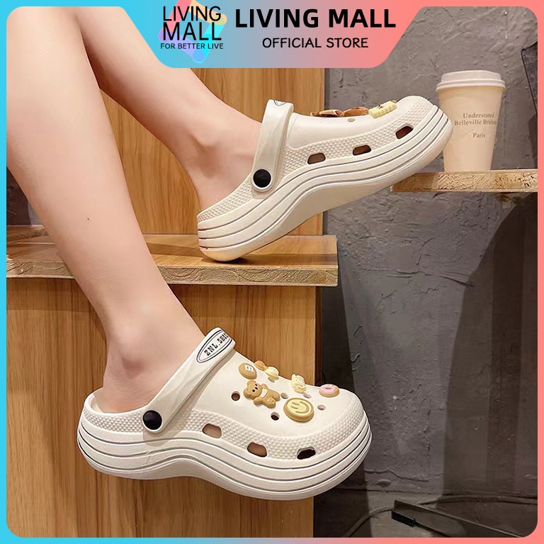 Termurah.. Sandal Jelly Baim Wedges Wanita Import / Sandal Wanita Crocs Motif Karakter