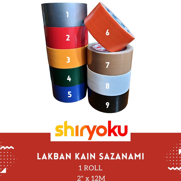 

♕ XII 91078 Lakban Kain Hitam 2" Inch x 12m Sazanami Cloth Tape 48mm Warna Lantai 【Penjualan Terbaik】✅COD ༺༻