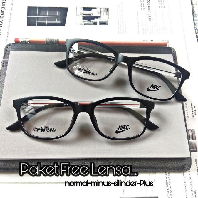 Kacamata Pria Wanita Frame Minus Nike (Frame+Lensa) Berkualitas