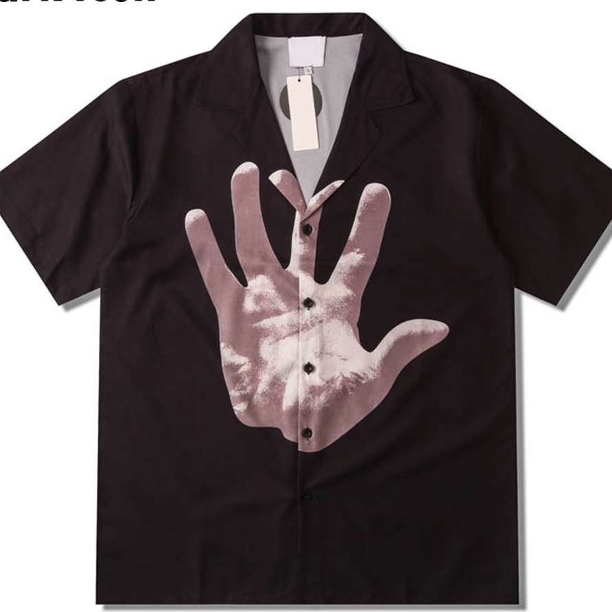 BestSeller Dark Icon Hand Printing Hawaiian Shirt Men Summer Men's Shirts Polo Shirts.