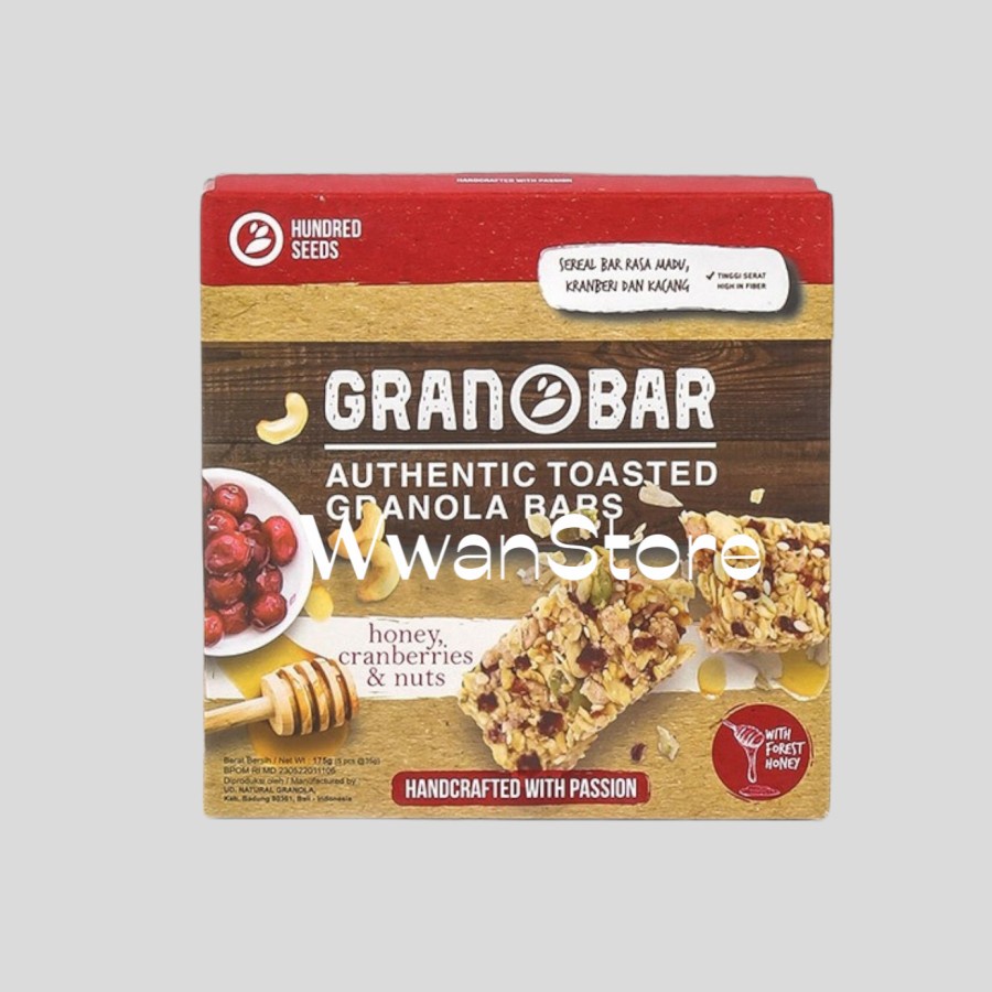 

One Hundred Seeds Honey, Cranberries & Nutes 5x29gr