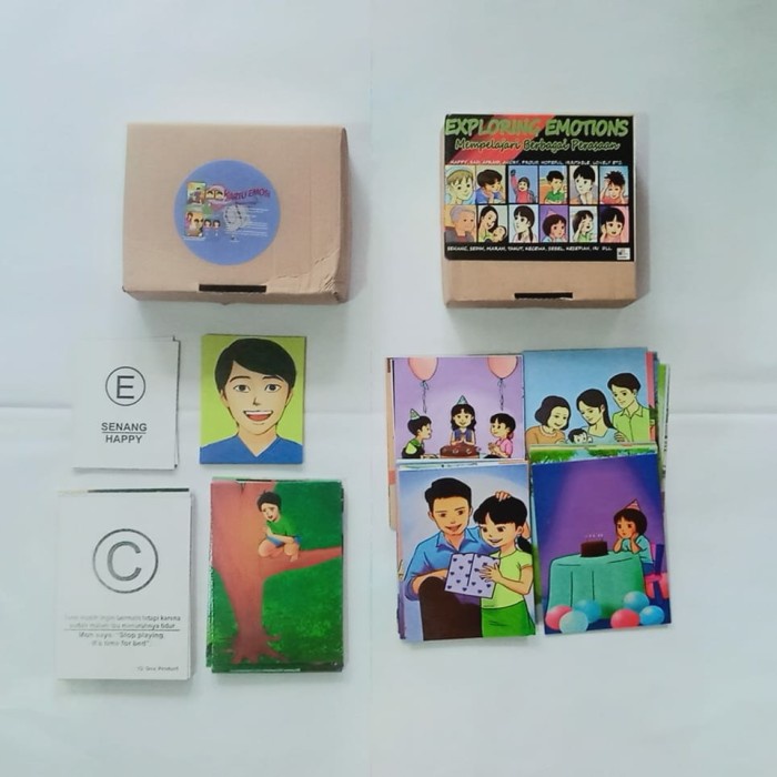 Ge Toys Kartu Emosi Dan Exploring Emotions/Mainan Terapi Wicara/Iq Dev