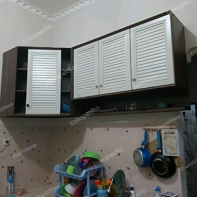Kitchen Set Atas Letter L / Lemari Gantung /Rak Dapur Minimalis 1082 Fadhilja