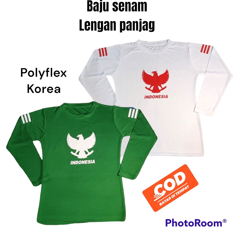 MENARIK. Kaos fittness wanita lengan panjang baju senam aerobic gym joging voli