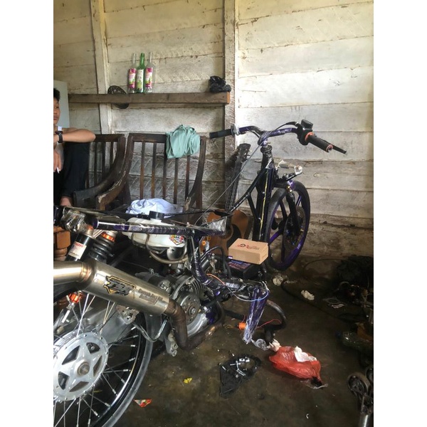 frame std modif Mio tinggal naik mesin