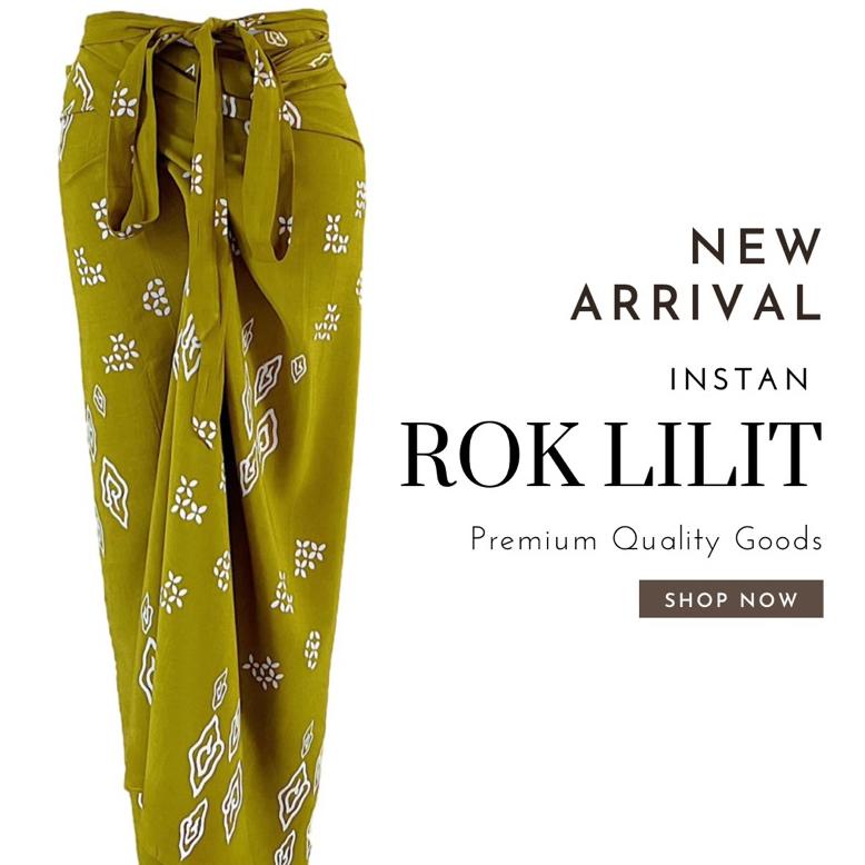 Kekinian Rok Lilit Jadi Instan Wrap Skirt Batik Wanita Modern Bahan Rayon Jumputan Handmade Solo 