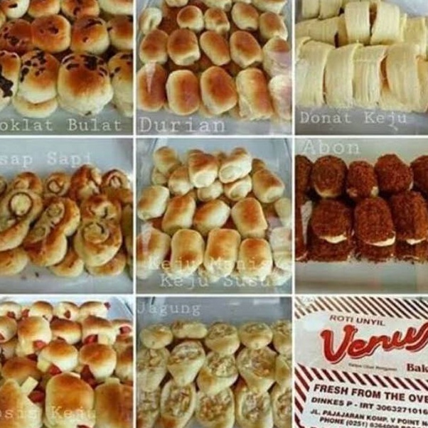 

Terkini Roti Unyil Venus Bogor isi 30,40,50,60pcs ( Mix/Campur )