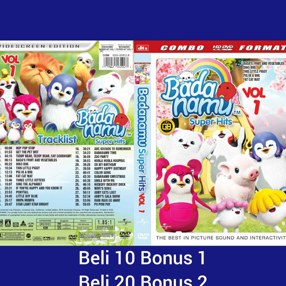 Best Kaset DVD Badanamu Superhits 1,2,3 Best Produk