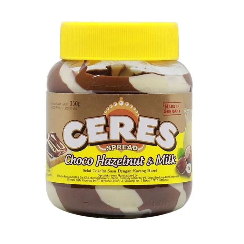 

Ceres Choco Hazelnut & Milk Selai 350gr
