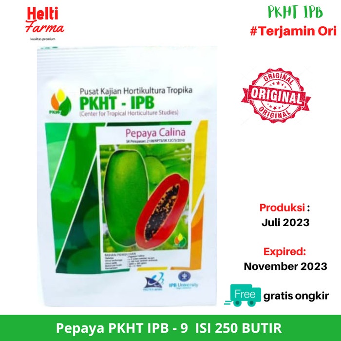 BENIH PEPAYA CALINA/CALIFORNIA IPB 9 PKHT-(250BUTIR) ORIGINAL