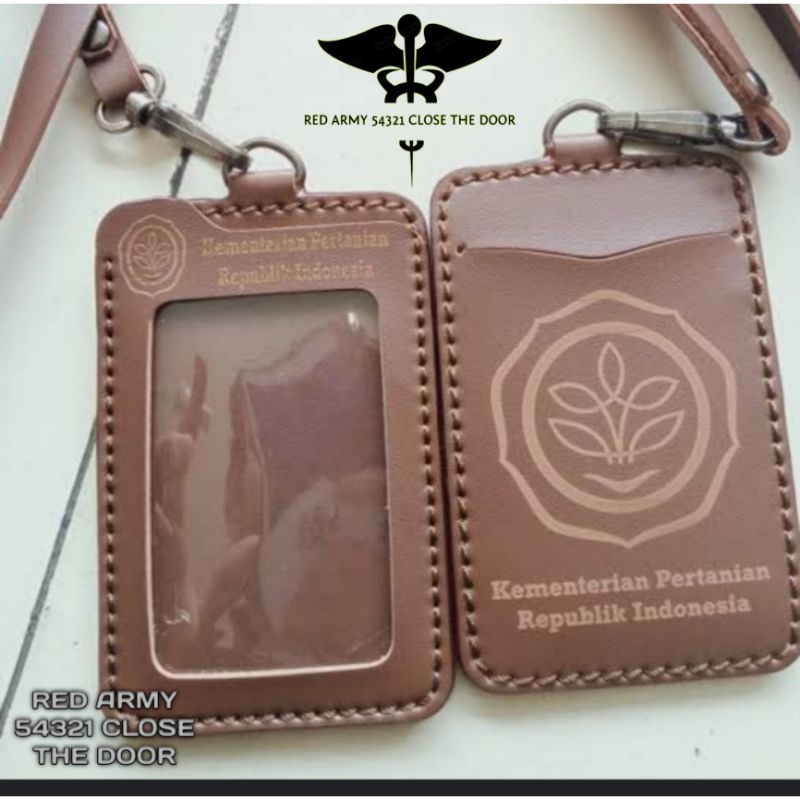 ID Card Holder Tali Lanyard Name Tag Logo Kementerian Pertanian
