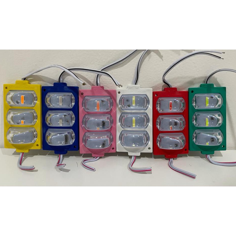 ➤ Lampu LED 3 Mata Terang 12 Volt 24 Volt / LED Variasi Mobil Truk Bus g Promo ♥.