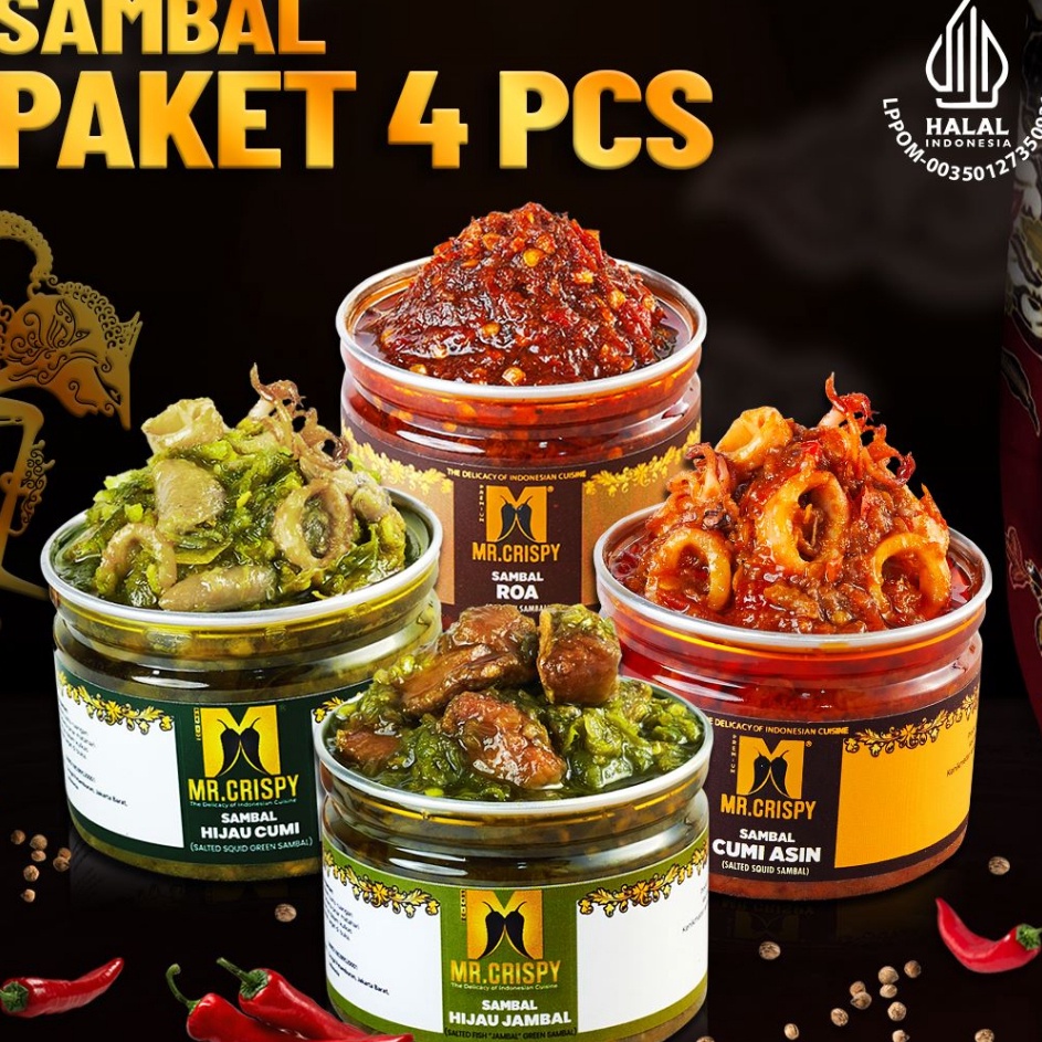 

Best Produk Paket Sambal Mr.Crispy/Paket Sambal 4 Pcs